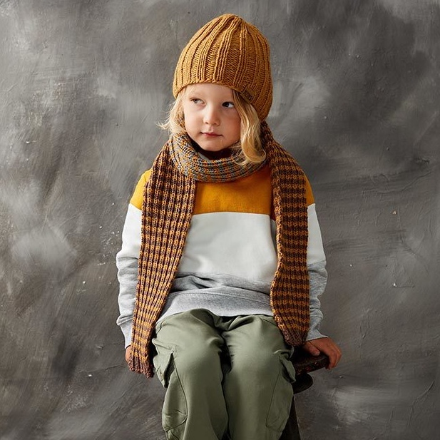 Kindersachen stricken: Mütze Schal