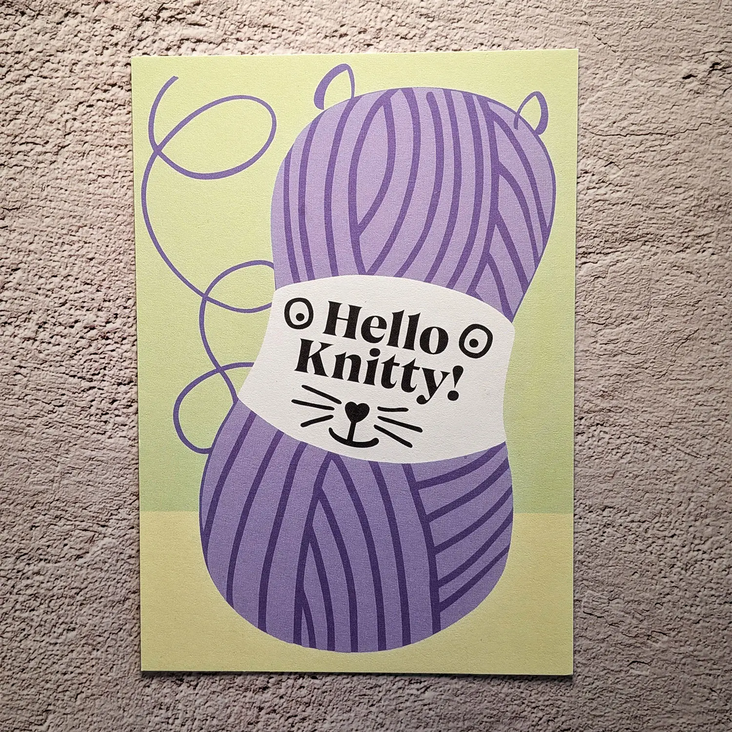 Postkarte Hello Knitty (Family Tree Studio) Postkarte Hello Knitty von Family Tree Studio