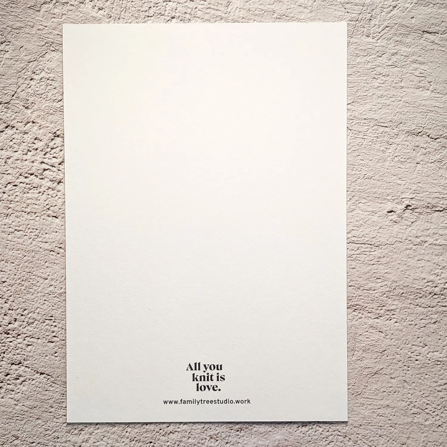 family-tree-studio-love-knitting-2 Postkarte All you knit is love von Family Tree Studio