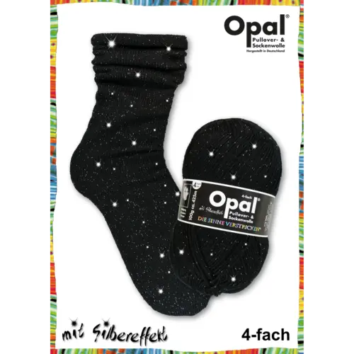 Uni 4-fach mit Silbereffekt (Opal)